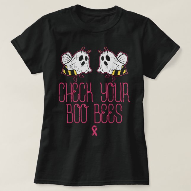T-shirt Vérifier votre Boo Bees Drôle Sensibilisation au c (Design devant)