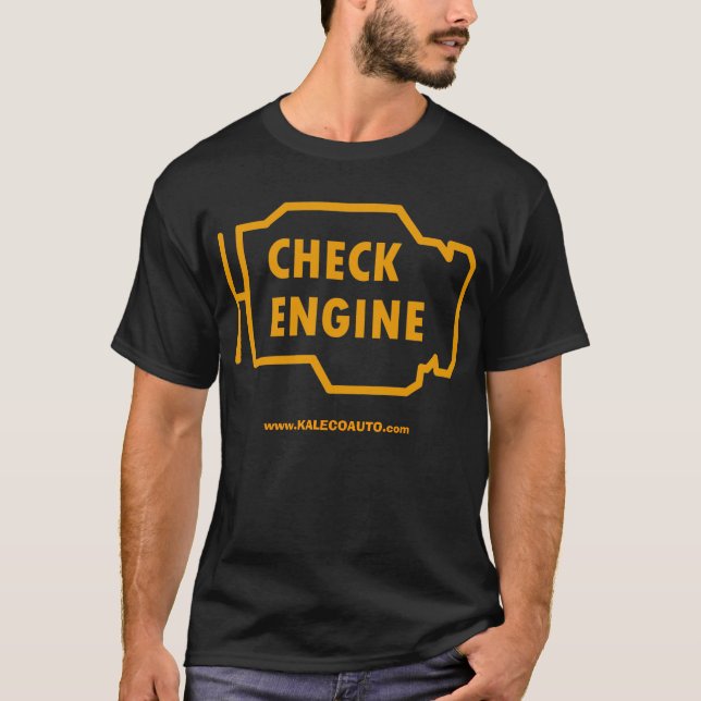 T-shirt Vérifiez la chemise de moteur (Devant)