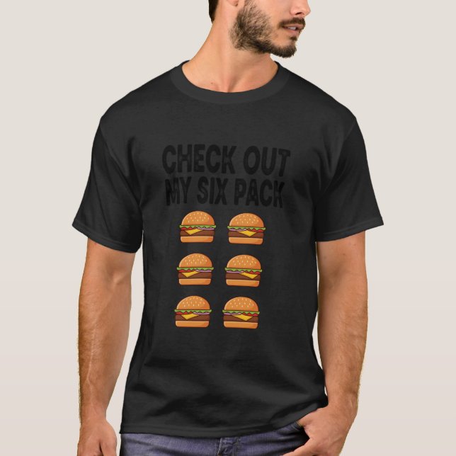 T-shirt Vérifiez Mon Burger Six Pack (Devant)