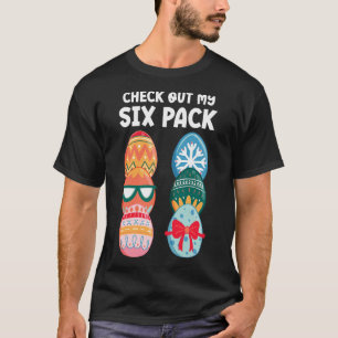 T-shirt Vérifiez Mon Paquet De Six Funny Easter Egg Abs Wo