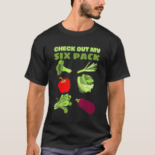 T-shirt Vérifiez Mon Six Pack Fans Végétaliens Végétarie