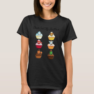 T-shirt Vérifiez Mon Six Pack Mignons Gâteaux Yoga Fitness