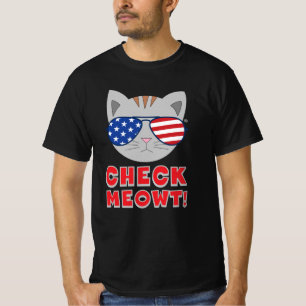 T-shirt VÉRIFIEZ MOUAH ! Chat Lunettes de soleil Drapeau A