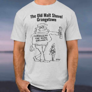 T-shirt Véritable Ale ou Micro Pub Drôle Drôle Cartoon Dru