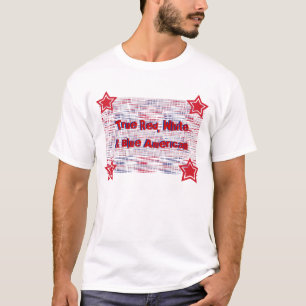 T-shirt Véritable américain de rouge, blanc et bleu,