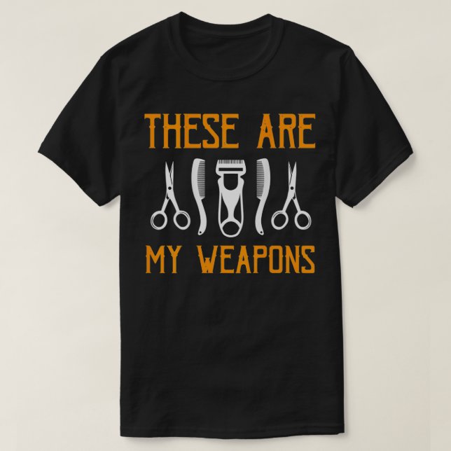 T-shirt Véritable arme en barbre (Design devant)