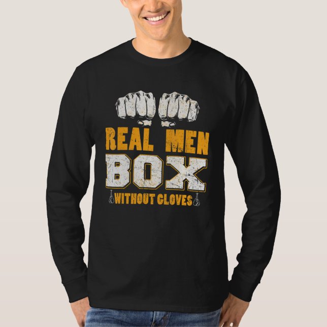 T-shirt Véritable boîte Homme sans gants Bareknuckle Boxe (Devant)