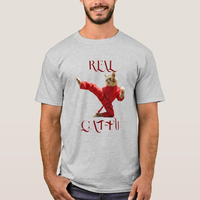 T-SHIRT VÉRITABLE CAT-FU (Devant)