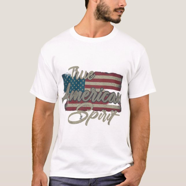 T-shirt Véritable esprit américain (Devant)