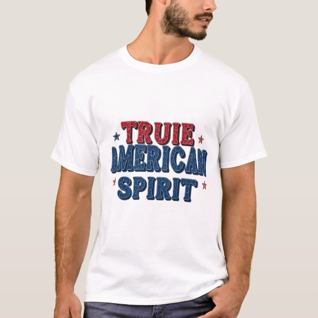 T-shirt Véritable esprit américain (Devant)