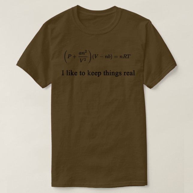 T-shirt Véritable gaz droit, drôle de design, science et p (Design devant)