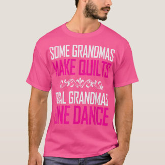 T-shirt Véritable Grandmas Line Danse De Grands Cadeaux Po