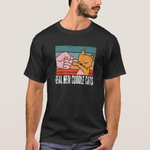 T-shirt Véritable Homme Cuddle Chats Tee - shirts Chat Per