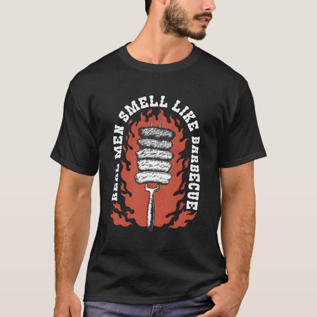T-shirt Véritable Odeur Comme Barbecue Barbecue Grillade B (Devant)
