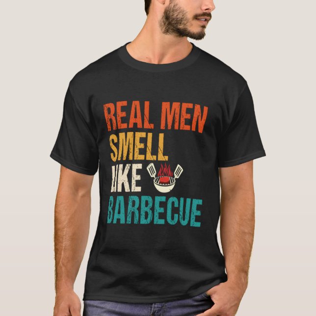 T-shirt Véritable Odeur Comme Barbecue Barbecue Grillades  (Devant)