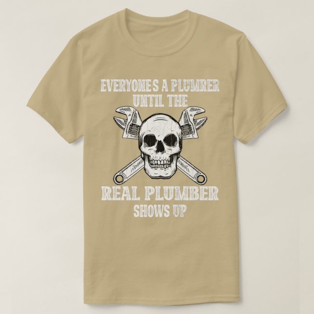 T-shirt Véritable Squelette Plomber Drôle Pipefitter Gr (Design devant)