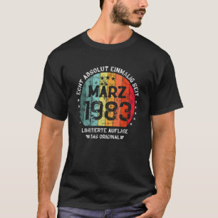 T-shirt Véritable unique absolu depuis mars 1983 hommes et