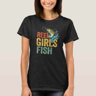 T-shirt Véritables Filles Pêchent Bass Pêche Pêcheuse Mam