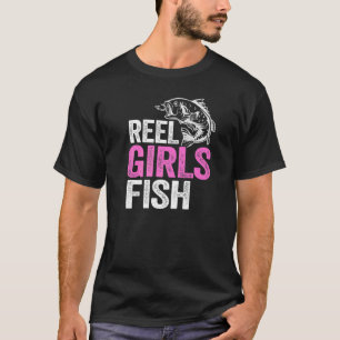 T-shirt Véritables Filles Pêchent Bass Pêche Pêcheuse Mam