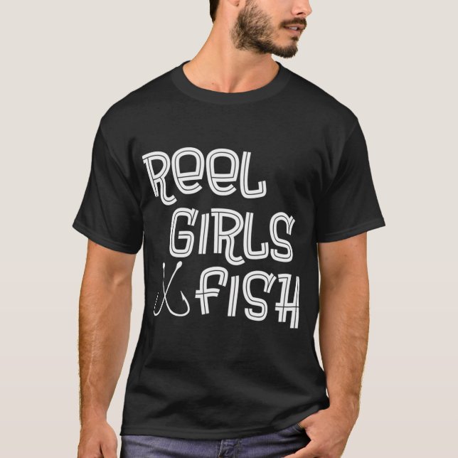 T-shirt Véritables Filles Pêchent La Pêche (Devant)