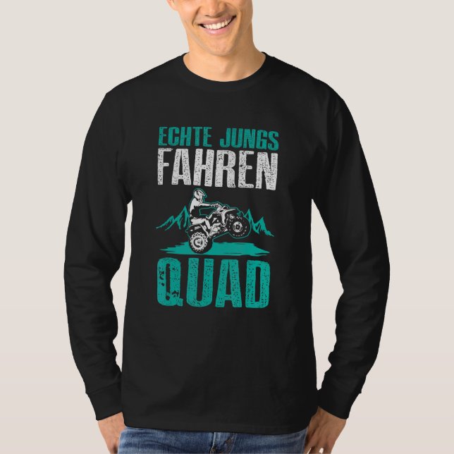 T-shirt Véritables Garçons Conduisant Quad Mountain Quad V (Devant)