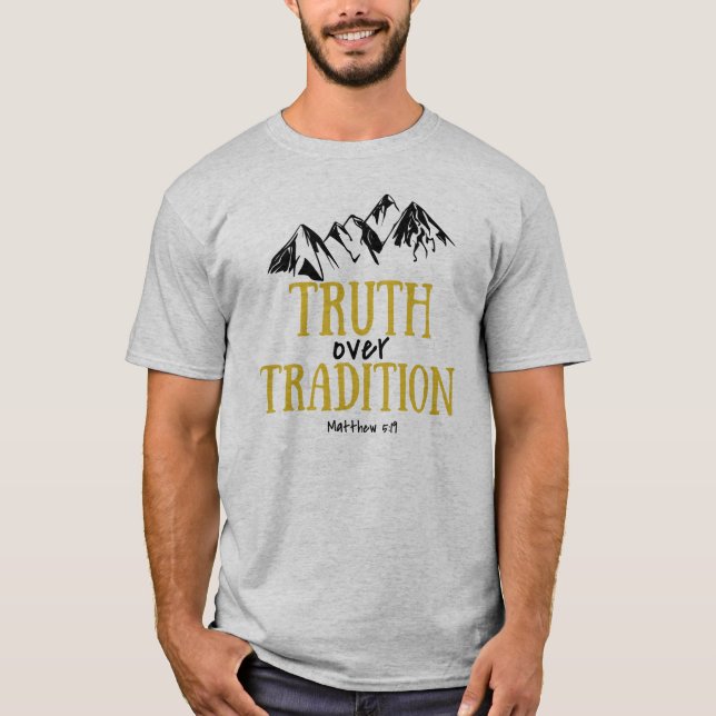 T-shirt Vérité au-dessus de chemise de tradition (Devant)