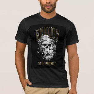 T-shirt Vérité de la réalité en dessous - Crâne de statue 