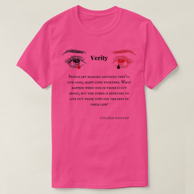 T-shirt Verity citations de Colleen Hoover livre cadeau (Design devant)