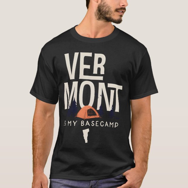 T-shirt Vermont est mon camp de base drôle (Devant)