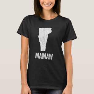 T-shirt Vermont Mamaw Vermont Silhouette État le plus froi