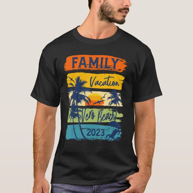 T-shirt Vero Beach 2023 Florida Vacation Matching Famille  (Devant)