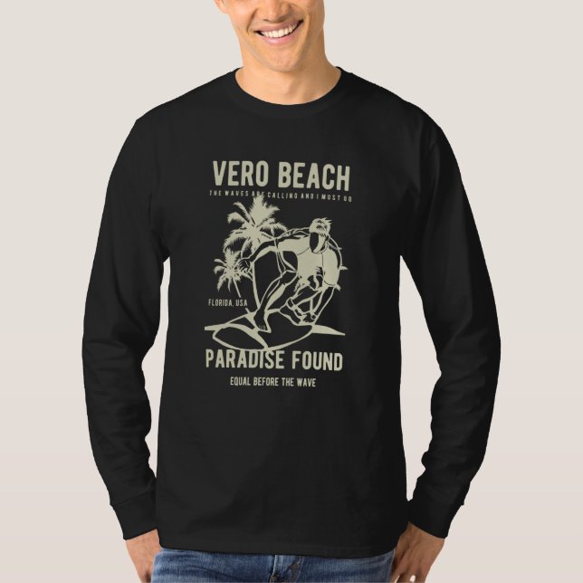 T-shirt Vero Beach Florida Retro Style Souvenir  6 (Devant)