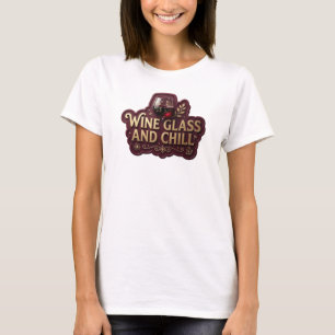 T-shirt Verre à vin en or frais ET REFROIDIR l'impression
