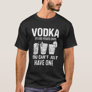 T-shirt Verre Classique De Verre De Vodka Boire Et Pour Un