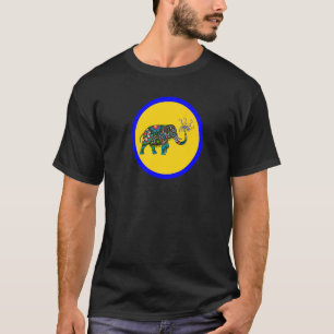 T-shirt Verre coloré Mandala Paisley Elephant