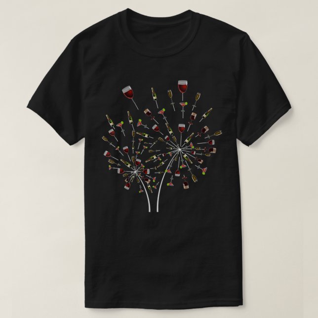 T-shirt Verre Dandelion Femme Champagne Drôle Botté (Design devant)