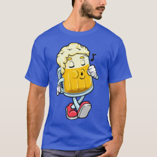 T-shirt Verre de bière avec mousse