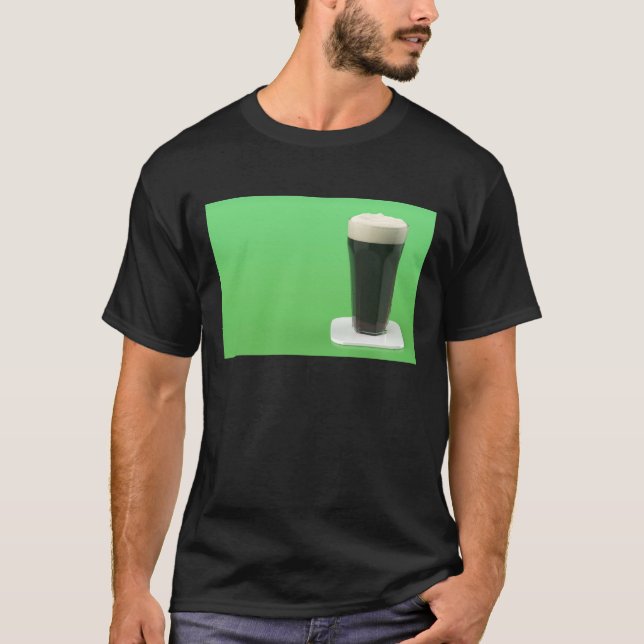 T-shirt Verre de bière noire (Devant)