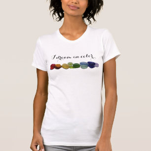 T-shirt Verre de mer d'arc-en-ciel, le tee - shirt des