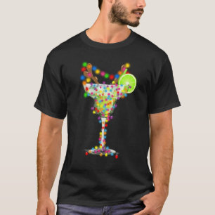 T-shirt Verre de Noël de Margarita Lumières Boire l'amour