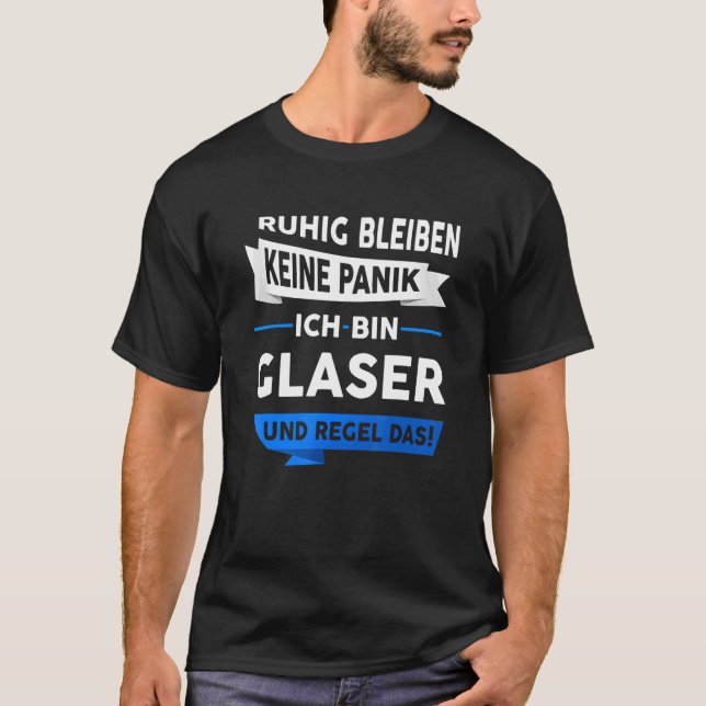 T-shirt Verre de souffleur de verre pour homme Glaser (Devant)