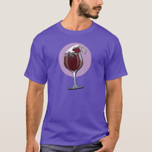T-shirt Verre de vin