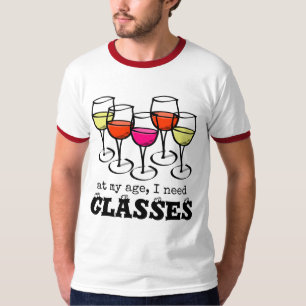 T-shirt Verre De Vin De Cartographie À Mon Âge, J'Ai Besoi