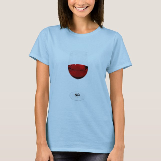 T-shirt verre de vin d'isolement (Devant)