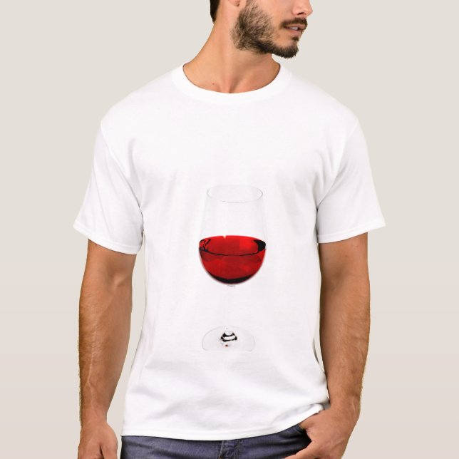 T-shirt verre de vin d'isolement (Devant)