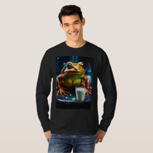 T-shirt Verre démoniaque de lait au-dessus d'un cerveau hu