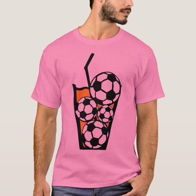 T-shirt verre drink football soccer glass boisson (Devant)