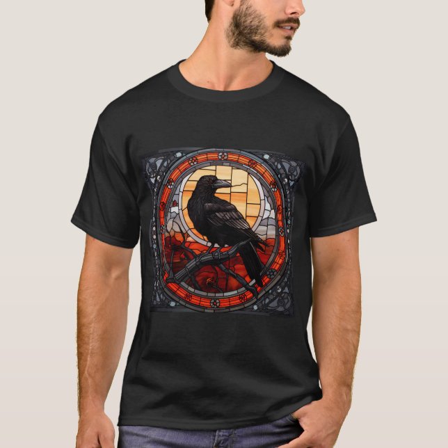 T-shirt Verre Éffrayant Raven (Devant)