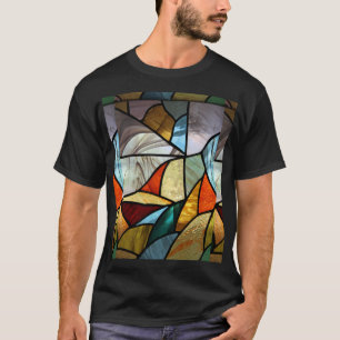 T-shirt Verre multicolore Abstrait