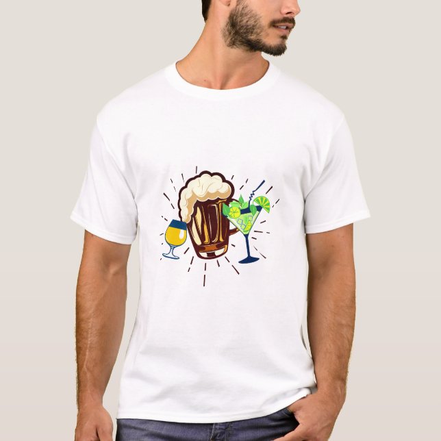 T-shirt verre pastis 51 ricar mojito biere chope alcool 2 (Devant)